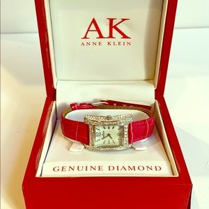 Anne Klein pink crystal watch